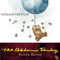 Pooh and Addams Family Logo